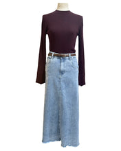 Load image into Gallery viewer, ROAD TRIPPIN DENIM SKIRT