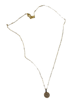 Load image into Gallery viewer, RUSTIC PETITE CHARM 18k gold fine chain necklace by DAISY LOURDES BIJOUX