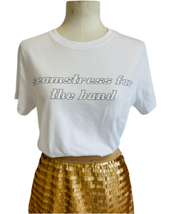 SEAMSTRESS FOR THE BAND TEE white