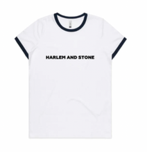 Load image into Gallery viewer, HARLEM AND STONE RETRO TEE white