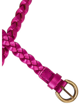 Load image into Gallery viewer, BRAIDED BELT metallic pink or green
