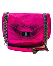 Load image into Gallery viewer, THE SASKIA BAG metallic fuschia