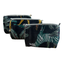 Load image into Gallery viewer, BLACK ZEBRA zip pouch LARGE