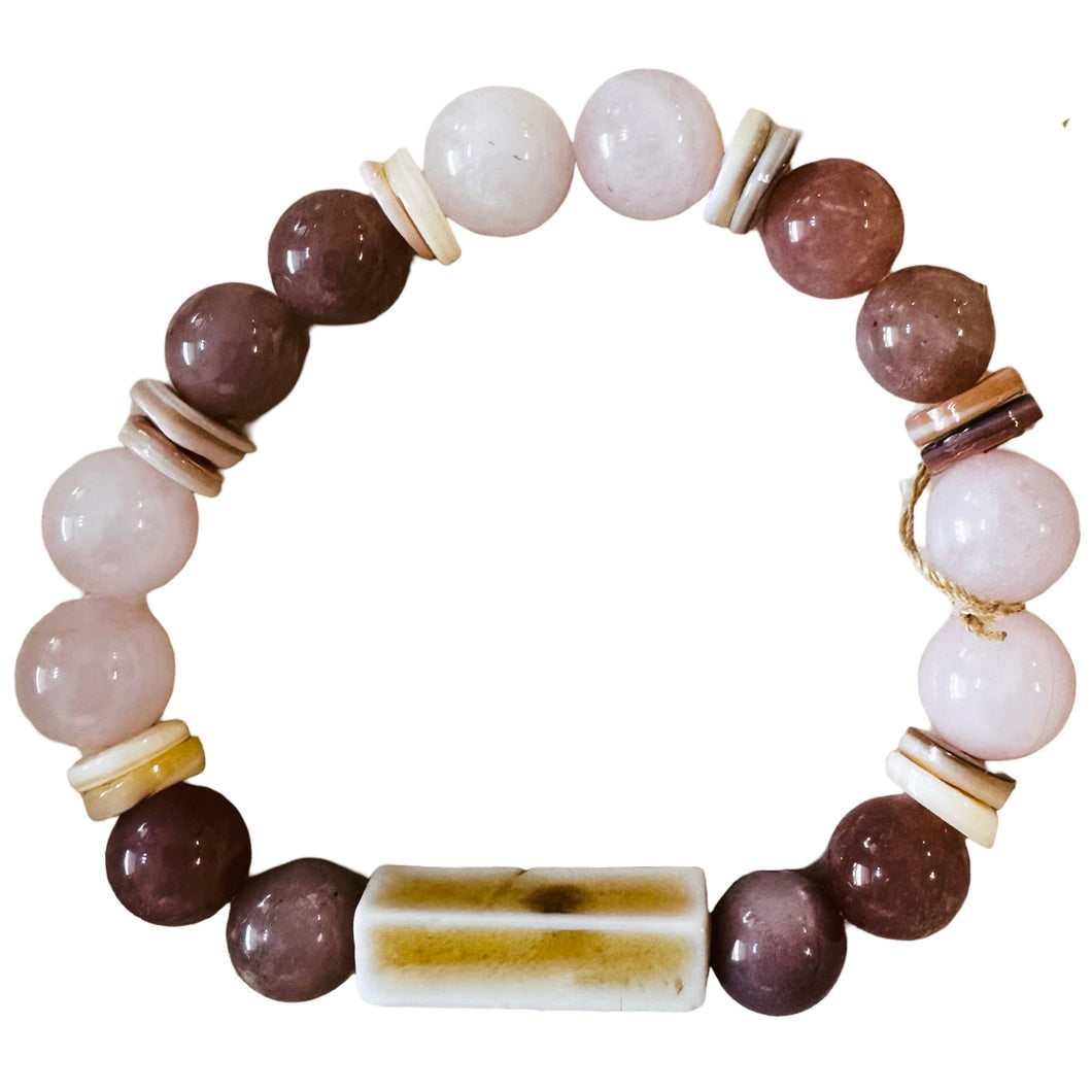 QUARTZ, JASPER, SUNSTONE BRACELET by DAISY LOURDES BIJOUX