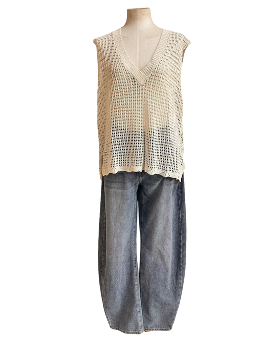 CARLA KNIT VEST cream