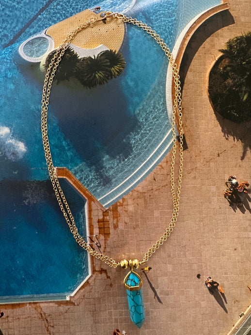 TURQUOISE PENDANT NECKLACE