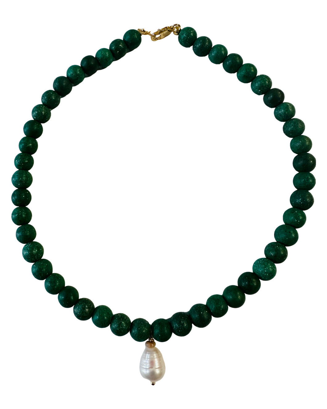 PEARL DROP AND HOWILITE NECKLACE by DAISY LOURDES BIJOUX