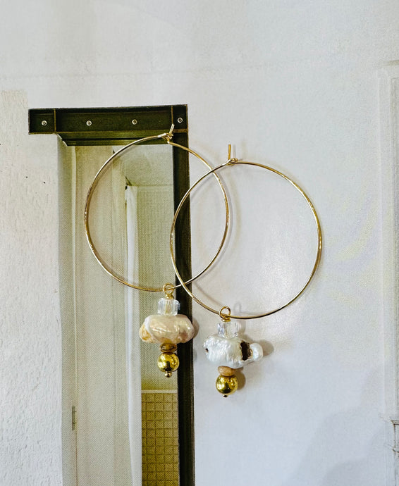 DAISY LOURDES HOOPS  18K gold