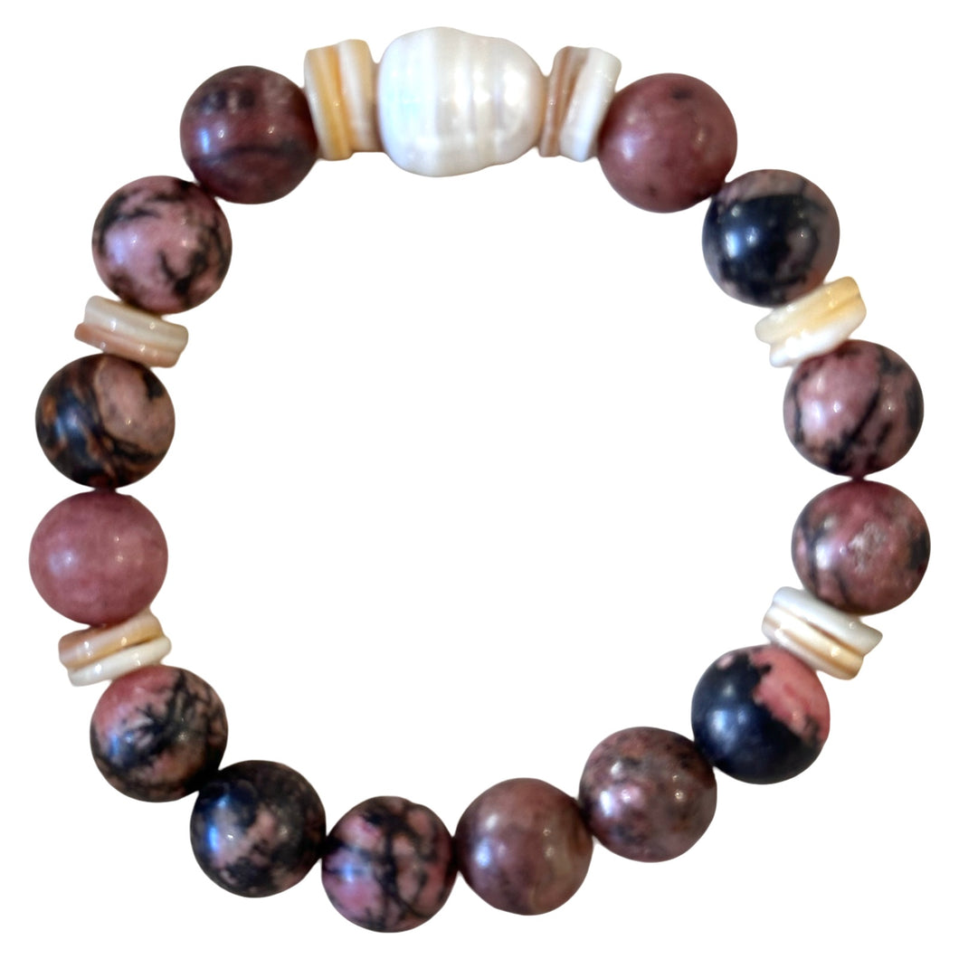 JASPER+PEARL BRACELET by DAISY LOURDES BIJOUX