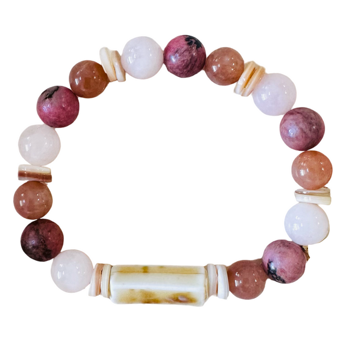 ASSORTED SEMI PRECIOUS STONE BRACELET by DAISY LOURDES BIJOUX