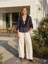 Load image into Gallery viewer, BAR IN MADRID BLOUSE navy