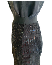 Load image into Gallery viewer, FAME SEQUIN SKIRT black
