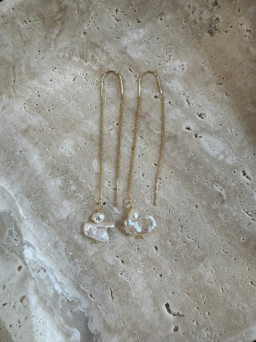 PEARL DROP EARRING gold