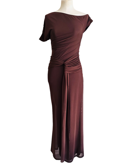 BLAISE MAXI DRESS chocolate brown