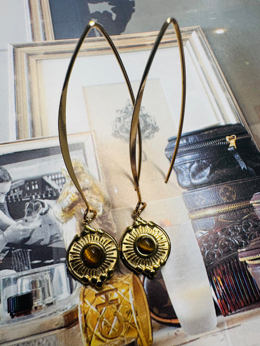 SUN TEMPLE HOOKS by DAISY LOURDES BIJOUX