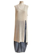 Load image into Gallery viewer, TALIA LONG SPLIT DRESS cream