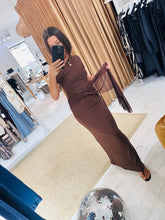Load image into Gallery viewer, BLAISE MAXI DRESS chocolate brown