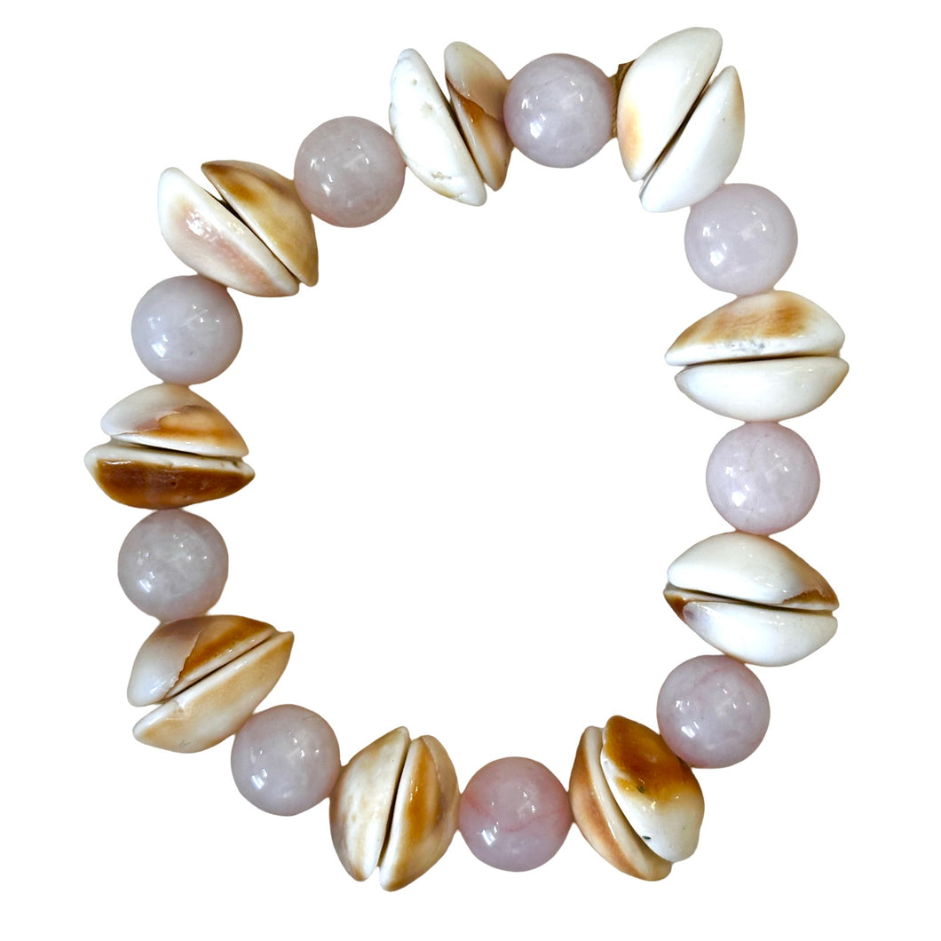 QUARTZ+SHELL BRACELET by DAISY LOURDES BIJOUX