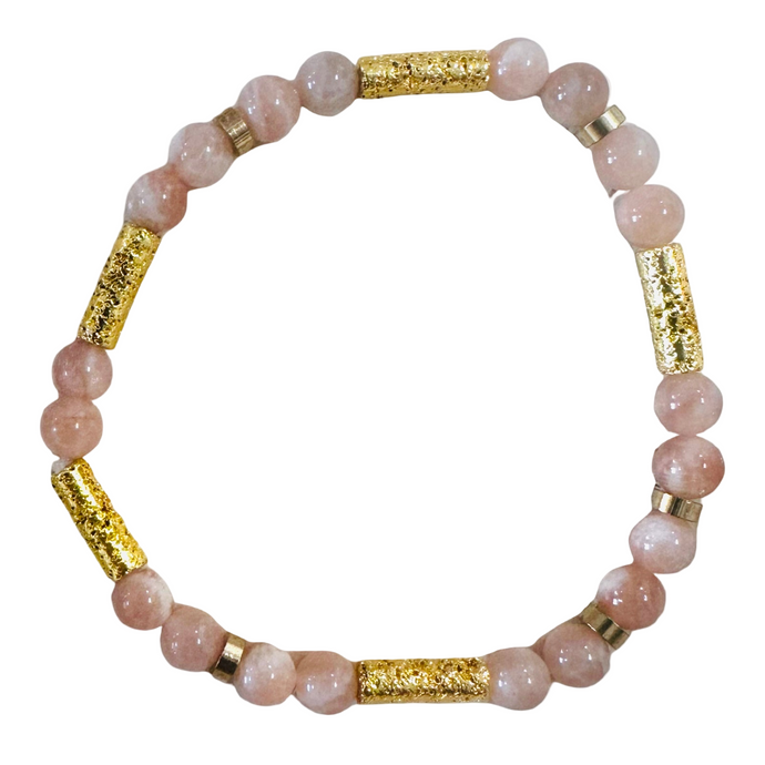 GOLD + SUNSTONE BRACELET by DAISY LOURDES BIJOUX