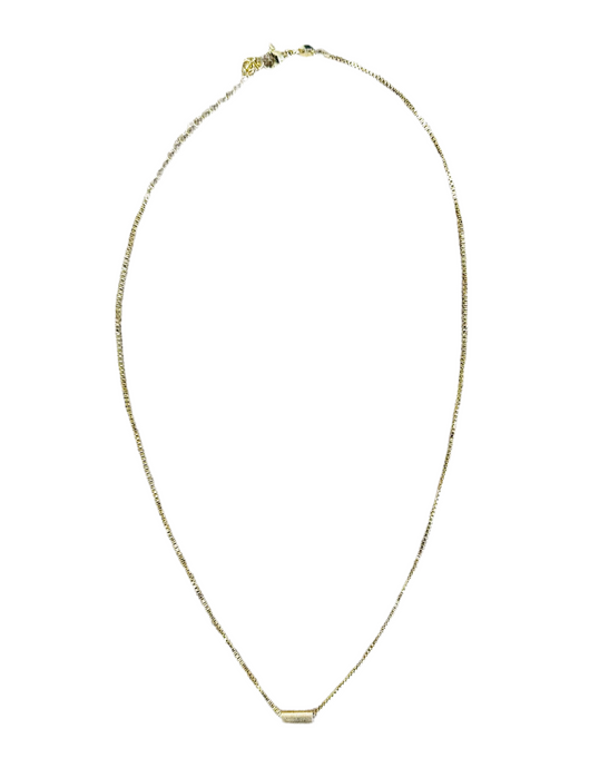 TINY TUBE 18k gold fine chain necklace by DAISY LOURDES BIJOUX