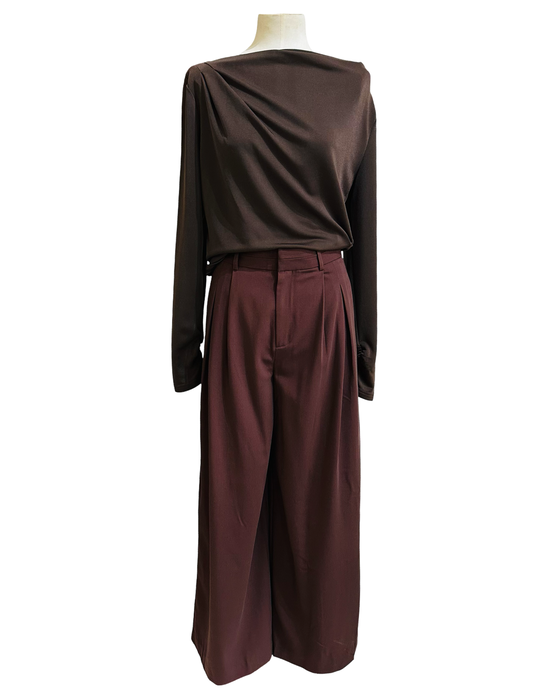 DAUPHINE PANT chestnut brown