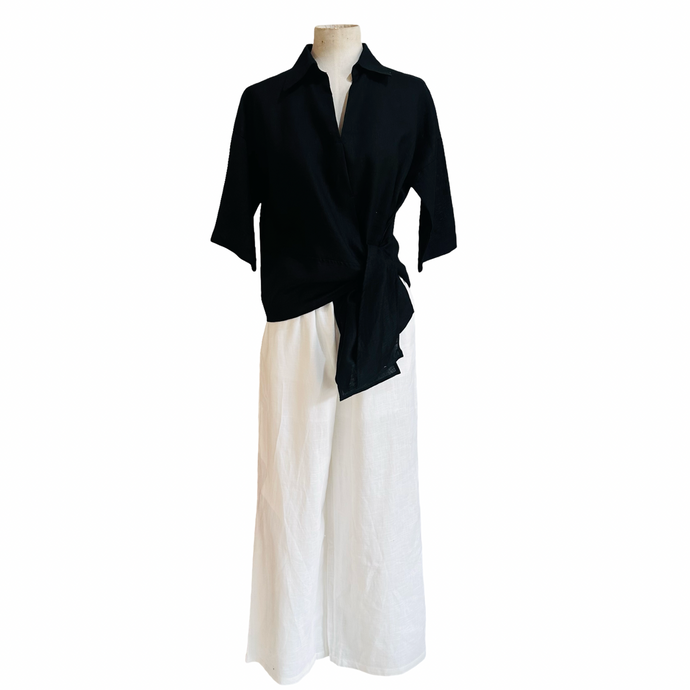 HARLEM TIE TOP black