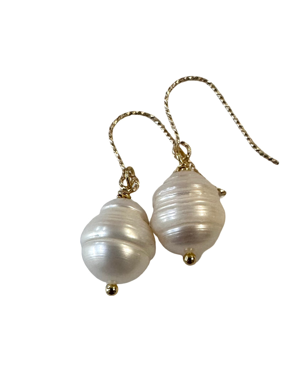 PEARL DROP HOOKS 18K gold by DAISY LOURDES BIJOUX