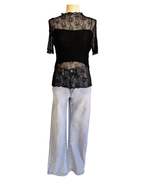 GLANCE TOP black lace