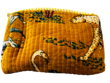 Load image into Gallery viewer, MUSTARD PANTHER zip pouch MEDIUM