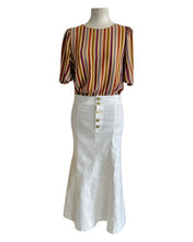 Load image into Gallery viewer, POLO SKIRT white denim