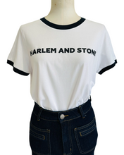 Load image into Gallery viewer, HARLEM AND STONE RETRO TEE white