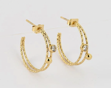 Load image into Gallery viewer, BIJOUX HOOPS 007 GOLD