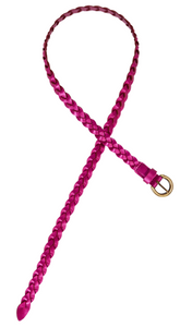 BRAIDED BELT metallic pink or green