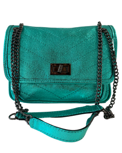 THE SASKIA BAG metallic peppermint