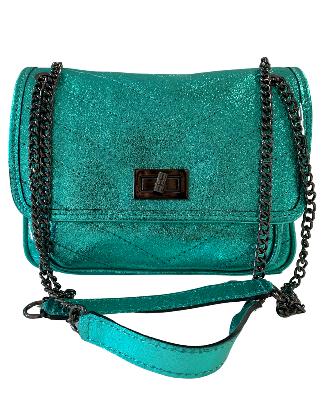 THE SASKIA BAG metallic peppermint